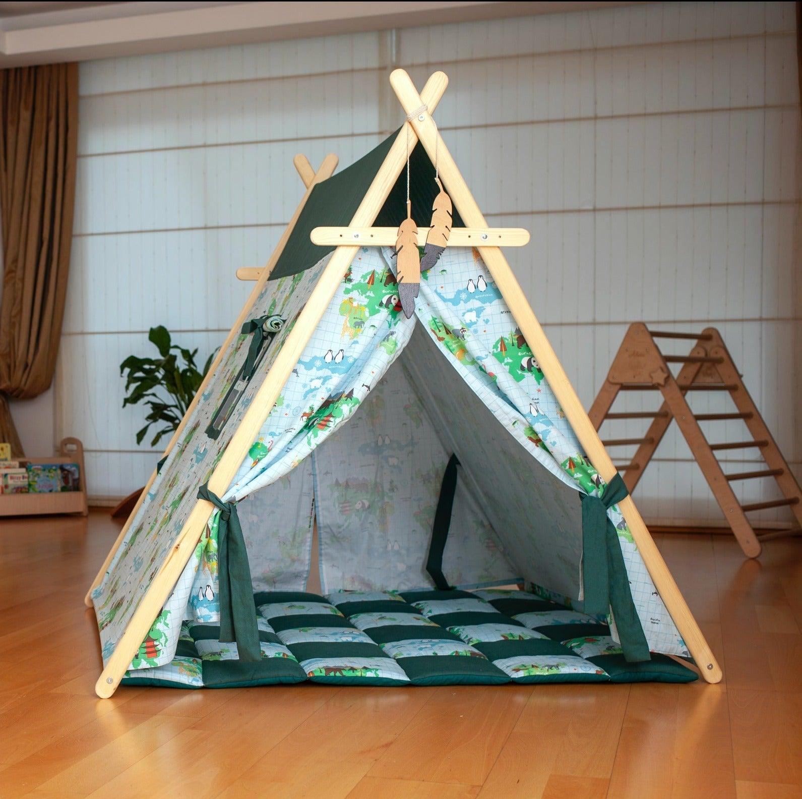 World Map Play Tent and Play Mat - Learning Through Play